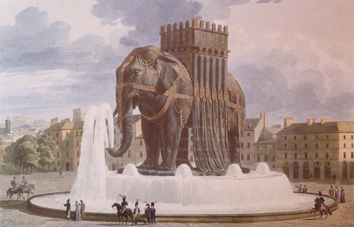 Как в центре Парижа по приказу Наполеона появилась огромная статуя слона, и почему она не простояла и полвека